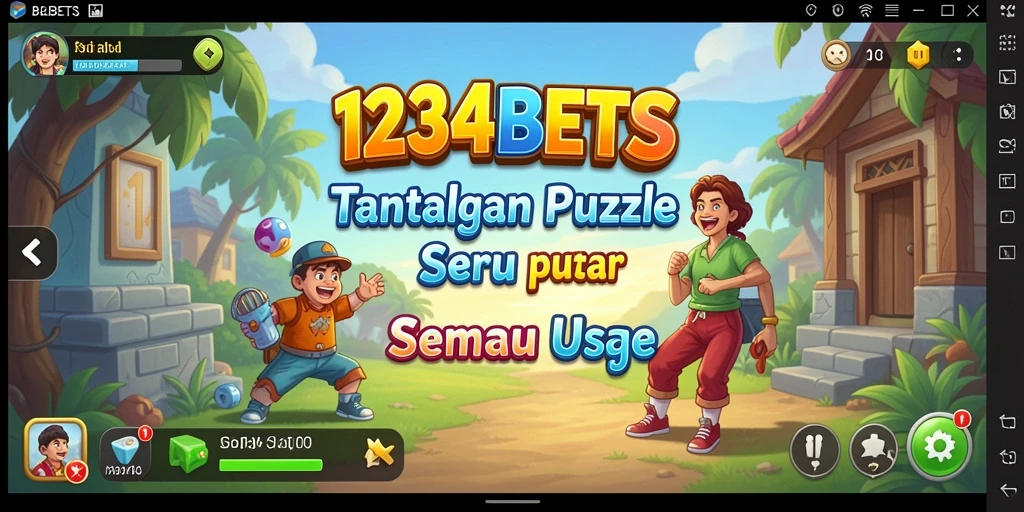 Tampilan gameplay 1234BETS dengan berbagai tantangan Puzzle.