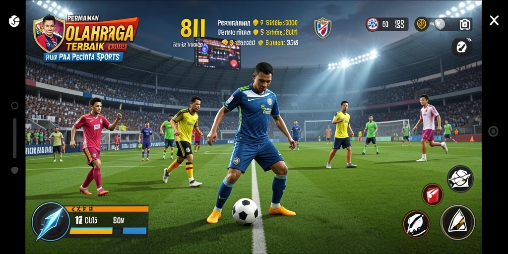 Tampilan seru dari gameplay 8II dalam aksi olahraga.