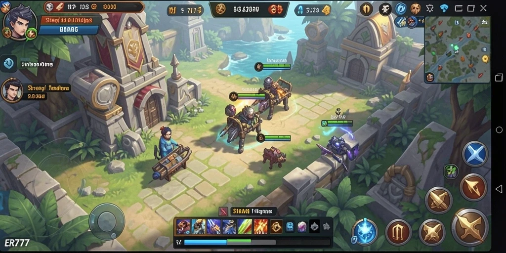 Tampilan gameplay <strong>ER777</strong> menampilkan strategi dan pertempuran yang epik.