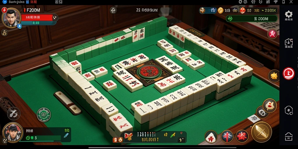 Tangkapan layar F200M menunjukkan gameplay Mahjong yang menarik dan menantang.