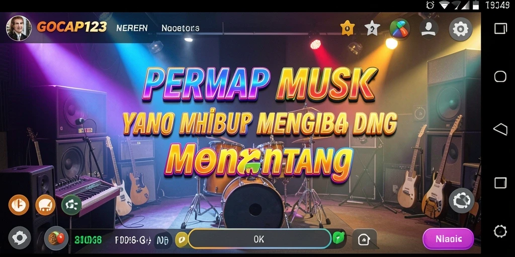 Tampilan seru dari gameplay GOCAP123 yang menampilkan interaksi musik.