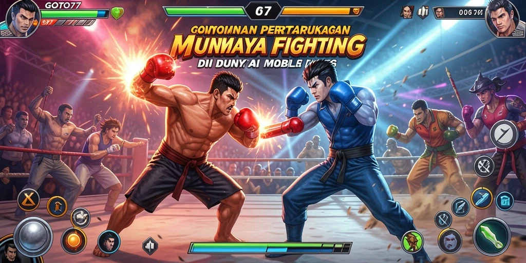 Tampilan pertarungan seru dalam game GOTO77 dengan karakter dan efek visual yang menarik.