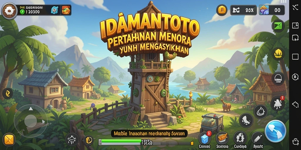 Screenshot IDAMANTOTO menampilkan aksi seru dalam game Tower Defense.