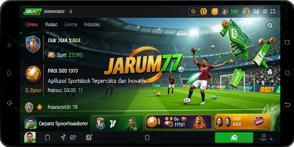 Tampilan menarik dan interaktif dari gameplay Sportsbook JARUM77.
