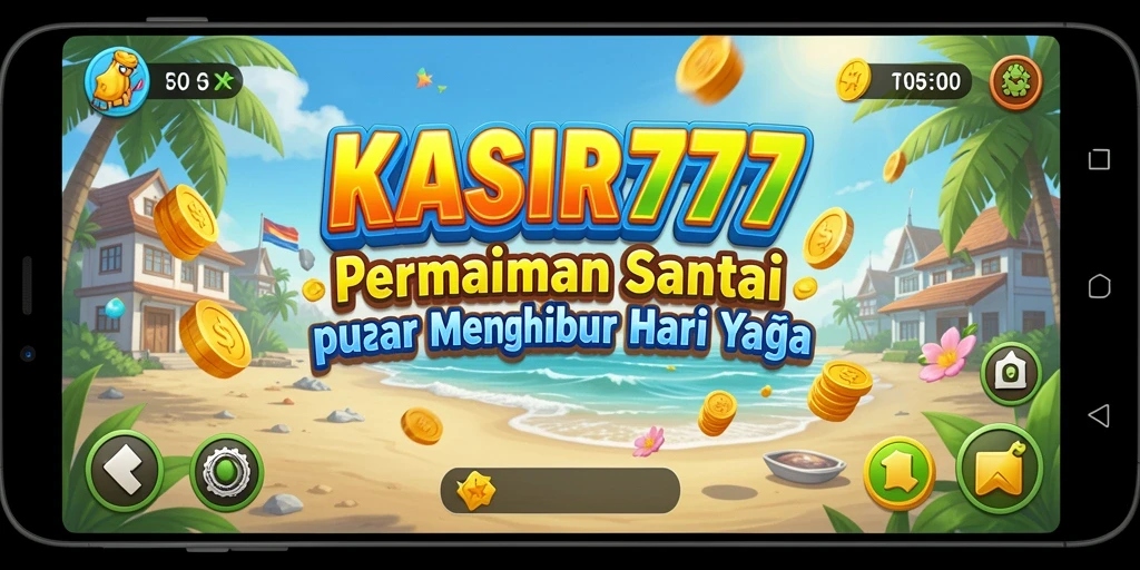 Tangkapan layar utama KASIR777 menampilkan aksi santai dan menyenangkan.