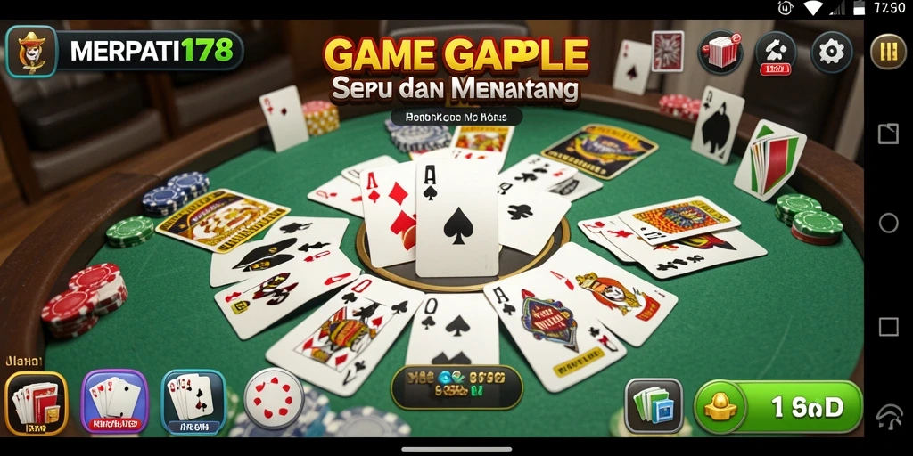 Screenshot gameplay MERPATI178 menampilkan keseruan bermain Gaple.