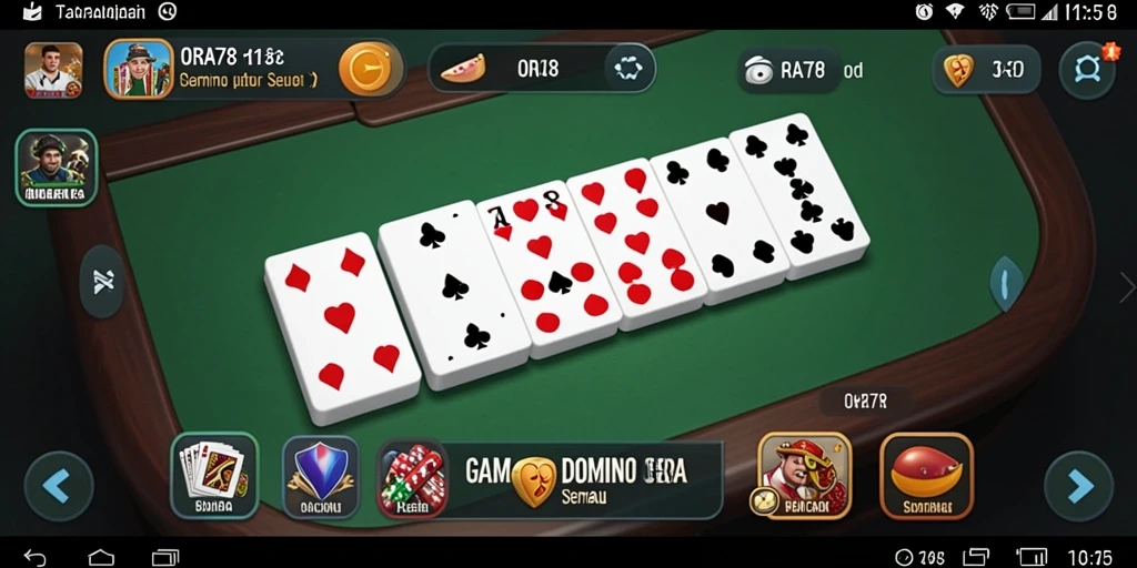 Screenshot gameplay seru dari ORA78 yang menampilkan Domino.