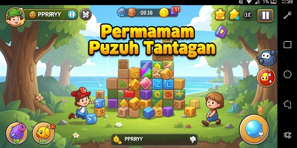 Screenshot utama PPRRYY menampilkan gameplay yang penuh warna dan tantangan.