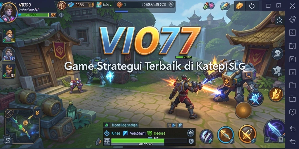 Tangkapan layar VIO77 menampilkan aksi strategi yang intens dalam permainan SLG.