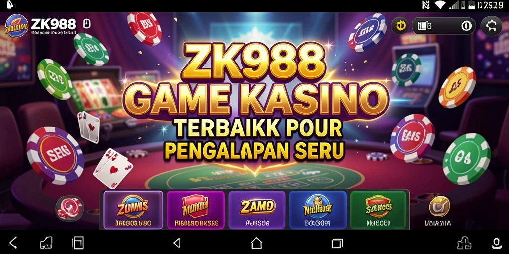 Tampilan gameplay ZK988 yang menawan dengan berbagai pilihan permainan Kasino.